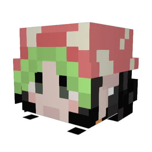hamearis Minecraft avatar head, 3D render