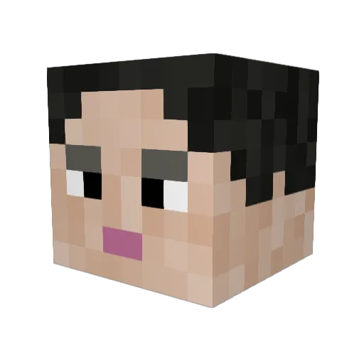 hamedorikunn Minecraft avatar head, 3D render