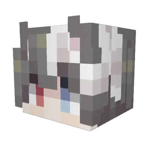 hameoww Minecraft avatar head, 3D render