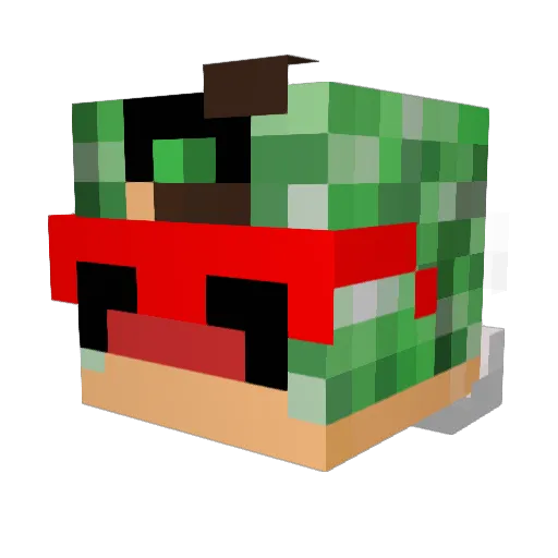 hameshko Minecraft avatar head, 3D render