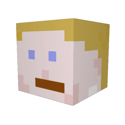 hamgore Minecraft avatar head, 3D render