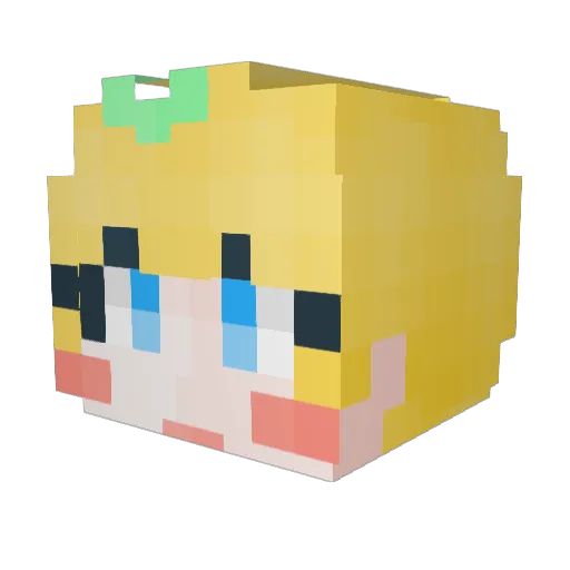 hamham114 Minecraft avatar head, 3D render