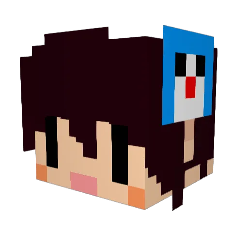 hami_ril Minecraft avatar head, 3D render