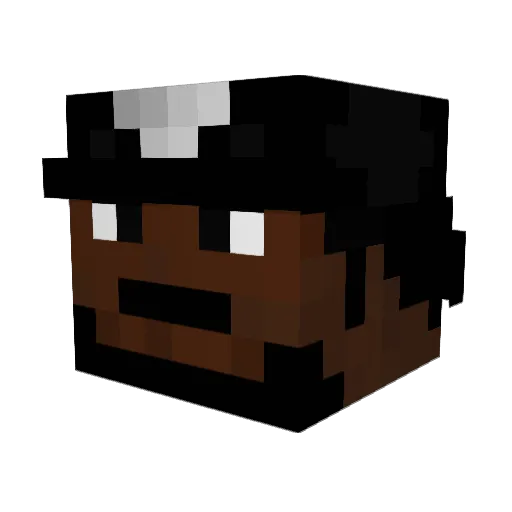 hamidozeking Minecraft avatar head, 3D render