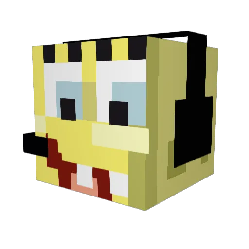 hamidrab3 Minecraft avatar head, 3D render