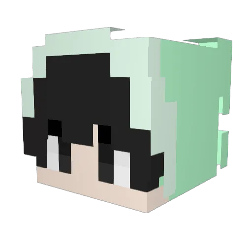 hamiru_ Minecraft avatar head, 3D render