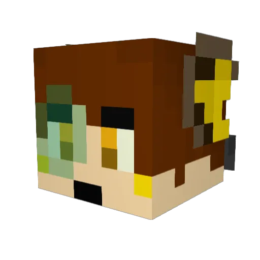 hamishwarfare Minecraft avatar head, 3D render