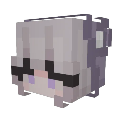 hamletisbae Minecraft avatar head, 3D render