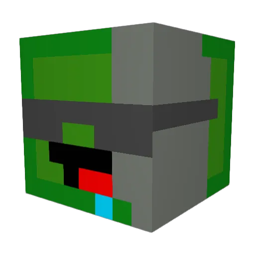 hamlin_1 Minecraft avatar head, 3D render
