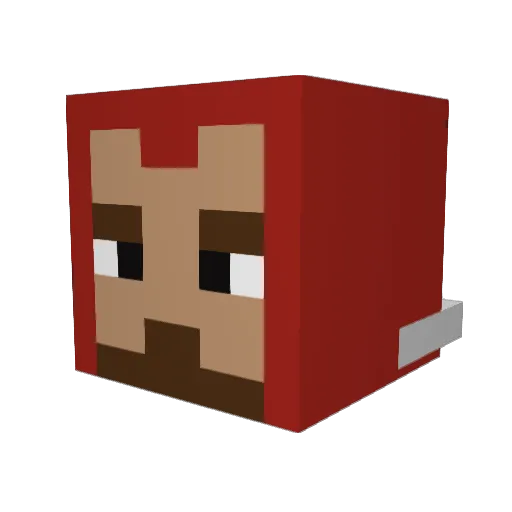 hammer_dude Minecraft avatar head, 3D render