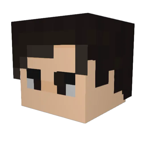hammerpants Minecraft avatar head, 3D render