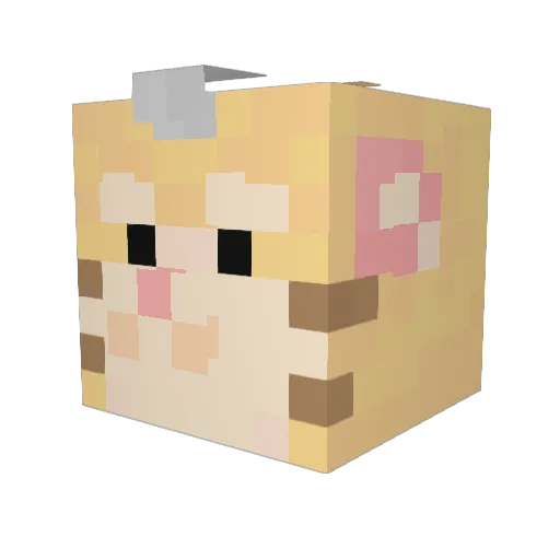 hammondOW Minecraft avatar head, 3D render
