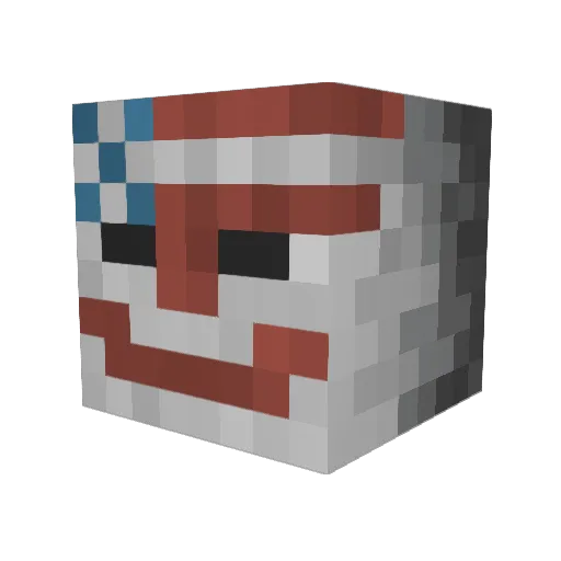 hamn3r Minecraft avatar head, 3D render