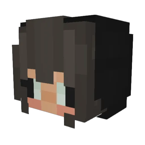 hamnny Minecraft avatar head, 3D render