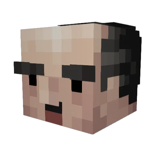 hampsterman Minecraft avatar head, 3D render