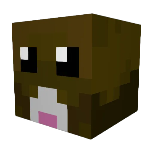 hampsterrr Minecraft avatar head, 3D render