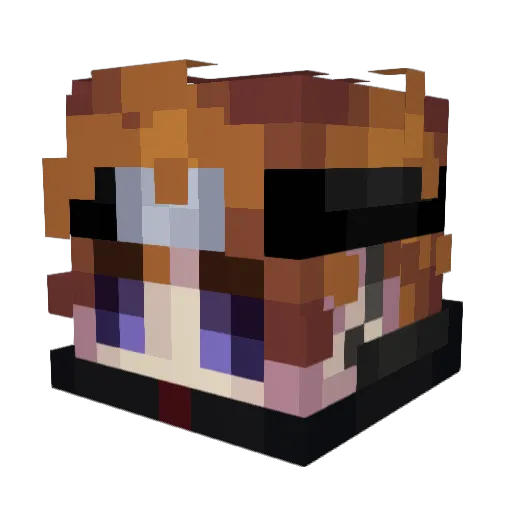 hampusfreij Minecraft avatar head, 3D render