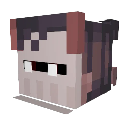 hamsammic Minecraft avatar head, 3D render