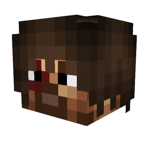 hamsiq7 Minecraft avatar head, 3D render