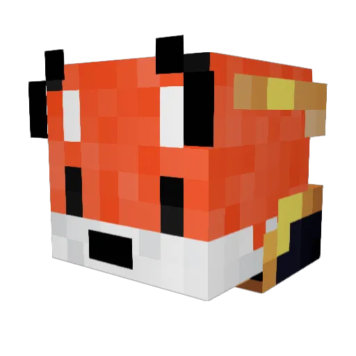 hamsterfun Minecraft avatar head, 3D render