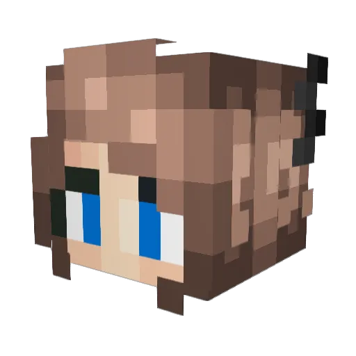 hamsterkris Minecraft avatar head, 3D render