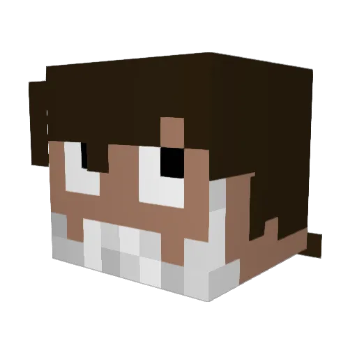 hamsterofdark Minecraft avatar head, 3D render