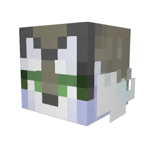 hamsterpig Minecraft avatar head, 3D render