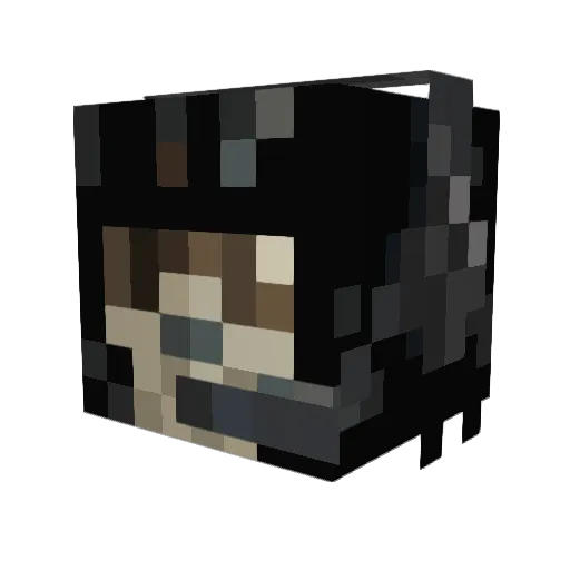 hamsteruNiC Minecraft avatar head, 3D render
