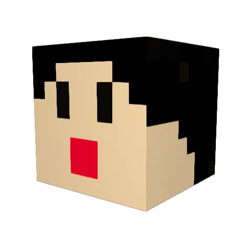 hamu6666 Minecraft avatar head, 3D render