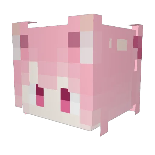 hamudog Minecraft avatar head, 3D render