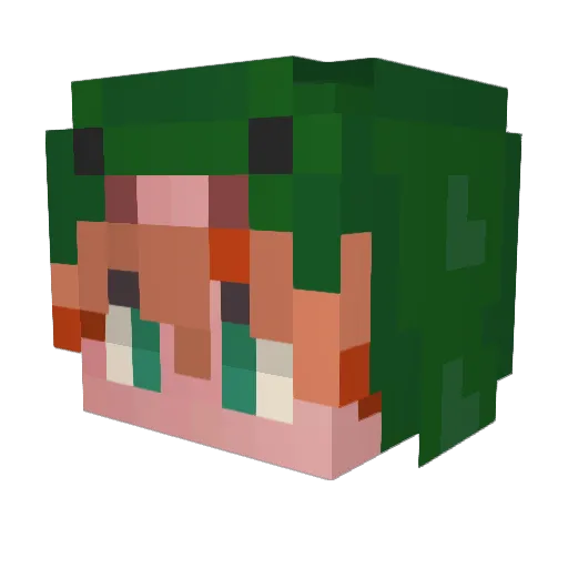 hamusim Minecraft avatar head, 3D render