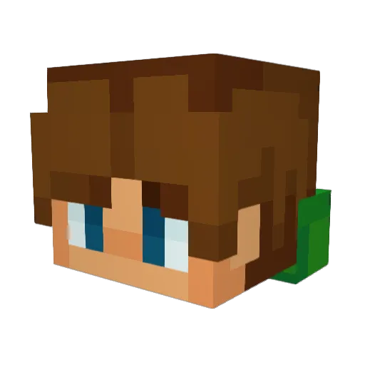 hamza_NG Minecraft avatar head, 3D render
