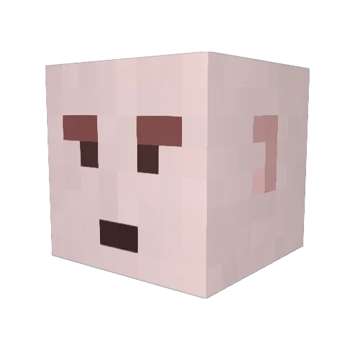 han0s Minecraft avatar head, 3D render