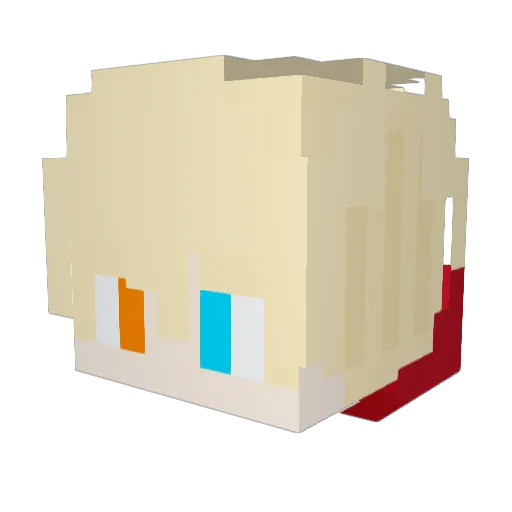 han_2_2 Minecraft avatar head, 3D render