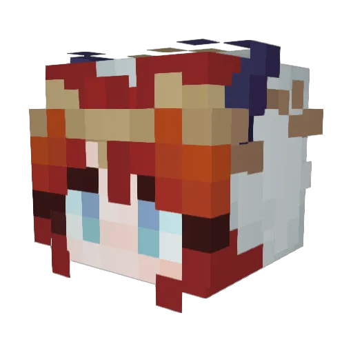 hana0832 Minecraft avatar head, 3D render