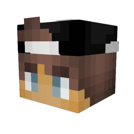 hana08 Minecraft avatar head, 3D render