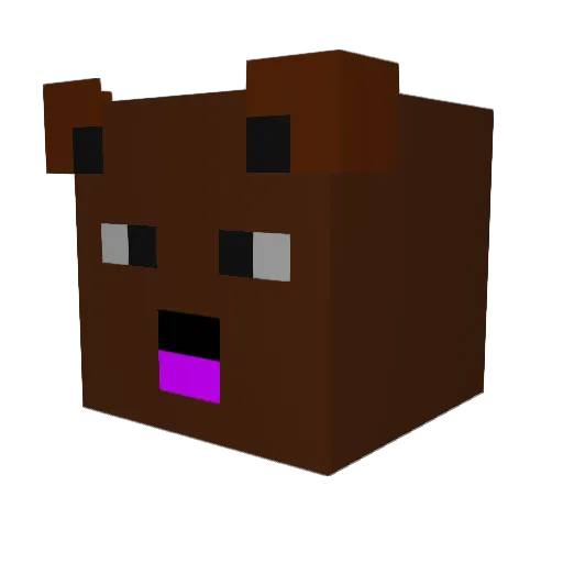 hana_497 Minecraft avatar head, 3D render
