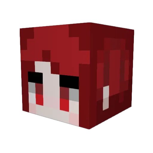 hana_mina Minecraft avatar head, 3D render