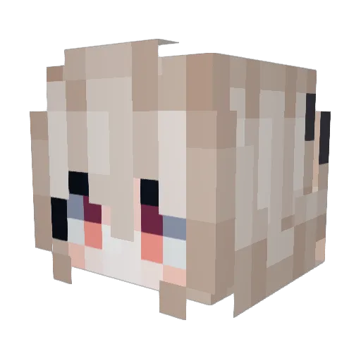 hana_sa Minecraft avatar head, 3D render