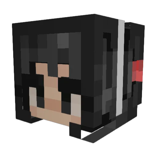 hanakarii Minecraft avatar head, 3D render