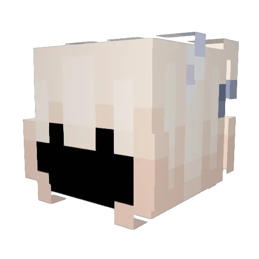 hanako_master Minecraft avatar head, 3D render