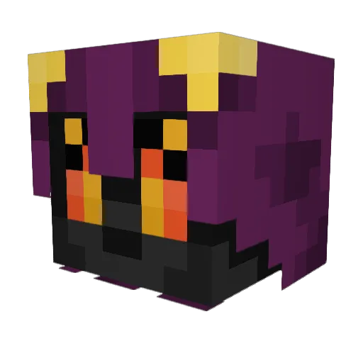 hanalimu Minecraft avatar head, 3D render