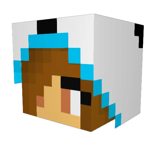 hanamigirl Minecraft avatar head, 3D render