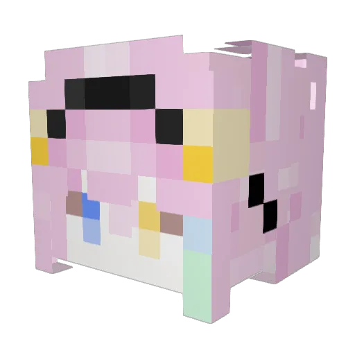 hanamiya_yuria Minecraft avatar head, 3D render