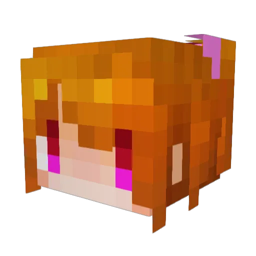 hananajp Minecraft avatar head, 3D render