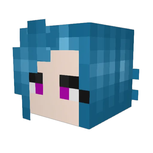 hanapark Minecraft avatar head, 3D render