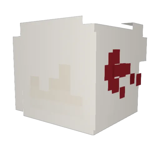hanapoofah Minecraft avatar head, 3D render