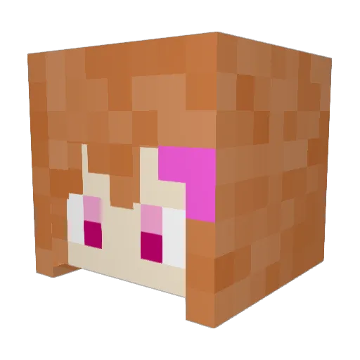 hanasaki39 Minecraft avatar head, 3D render