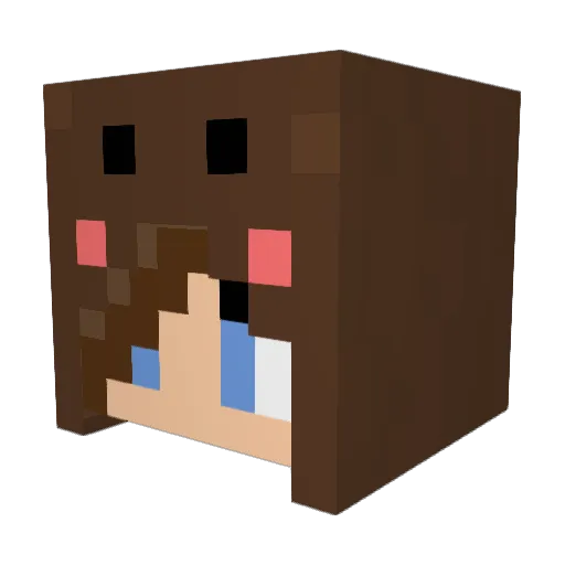 hanasaku4649 Minecraft avatar head, 3D render