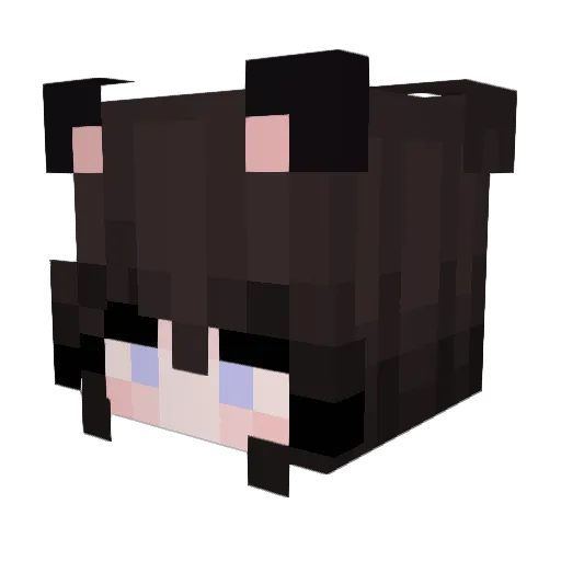 hanassbii Minecraft avatar head, 3D render